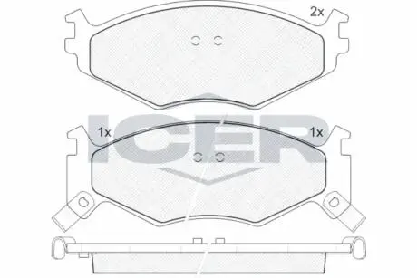 141056 Автозапчасть ICER подбор по vin на Brocar