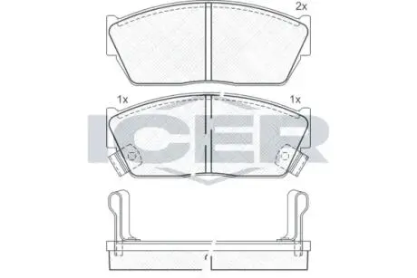 180484 Автозапчасть ICER підбір по vin на Brocar