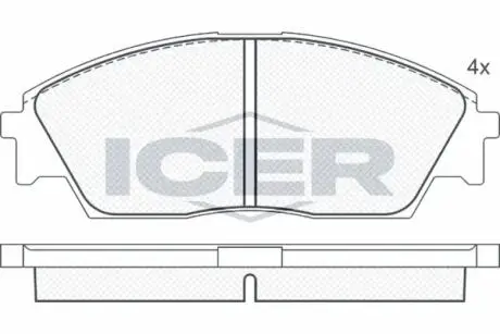 180754 Автозапчасть ICER підбір по vin на Brocar