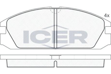 180749 Автозапчасть ICER підбір по vin на Brocar