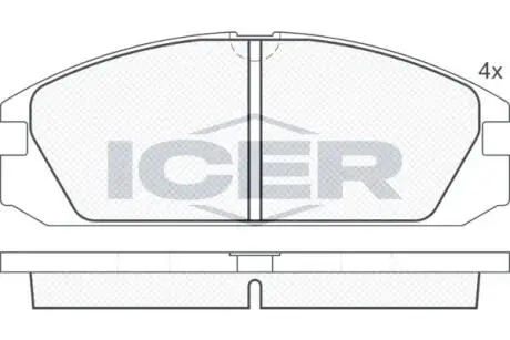 180749 Автозапчасть ICER підбір по vin на Brocar