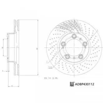 ADBP430112 Гальмівний диск BLUE PRINT подбор по vin на Brocar