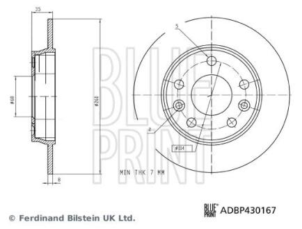 ADBP430167 Автозапчастина BLUE PRINT підбір по vin на Brocar