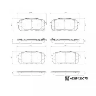 ADBP420075 Комплект Накладок гальмівних колодок BLUE PRINT подбор по vin на Brocar