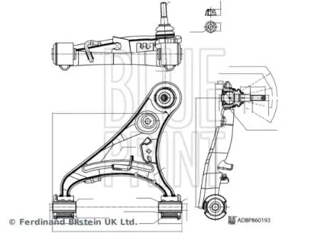 ADBP860193 Важіль підвіски, підвіска коліс BLUE PRINT підбір по vin на Brocar