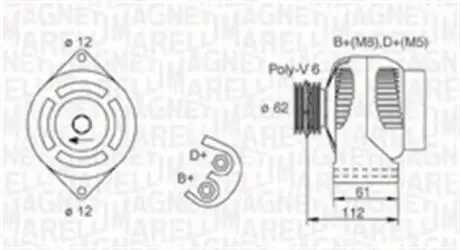 063731884010 Автозапчастина MAGNETI MARELLI підбір по vin на Brocar