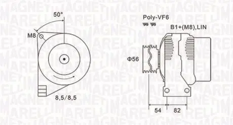 063732028010 Автозапчастина MAGNETI MARELLI підбір по vin на Brocar