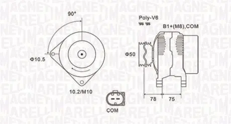 063731825010 Автозапчастина MAGNETI MARELLI підбір по vin на Brocar