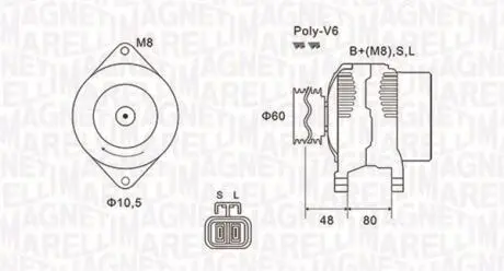 063731607010 Автозапчастина MAGNETI MARELLI підбір по vin на Brocar