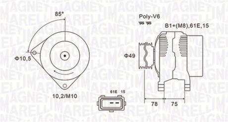 063731591010 Автозапчастина MAGNETI MARELLI підбір по vin на Brocar