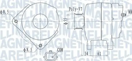 063732054010 Автозапчастина MAGNETI MARELLI підбір по vin на Brocar
