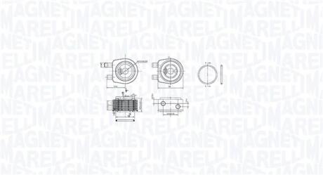 350300001900 Охолоджувач оливи, моторна олива MAGNETI MARELLI підбір по vin на Brocar