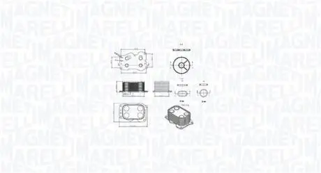 350300000900 Охолоджувач оливи, моторна олива MAGNETI MARELLI підбір по vin на Brocar