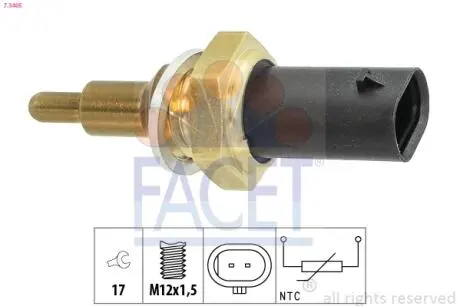 73405 Датчик температури охолоджувальної рідини FACET підбір по vin на Brocar
