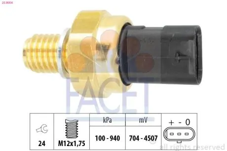 250004 Автозапчастина FACET підбір по vin на Brocar
