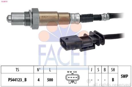 108610 Автозапчастина FACET підбір по vin на Brocar