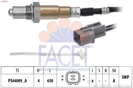 108550 Кисневий датчик FACET підбір по vin на Brocar
