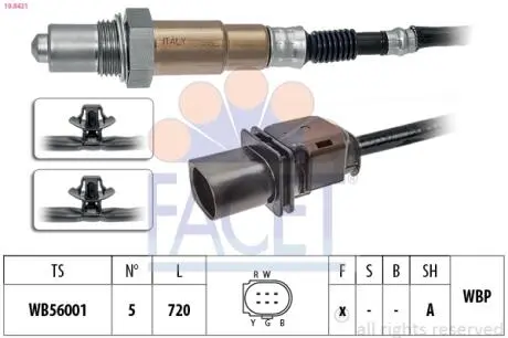 108421 Кисневий датчик FACET підбір по vin на Brocar