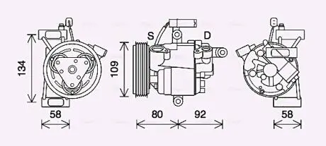 TOAK734 Автозапчастина AVA COOLING подбор по vin на Brocar