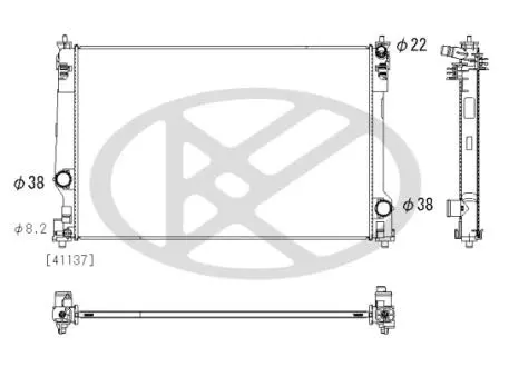 PL013463R Радіатор системи охолодження KOYO підбір по vin на Brocar