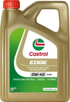 15F6B5 Моторна олива CASTROL EDGE 0W-40 A3/B4 4 л CASTROL підбір по vin на Brocar
