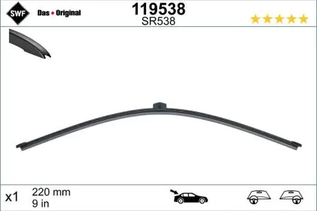 119538 Щітки склоочисника SWF підбір по vin на Brocar
