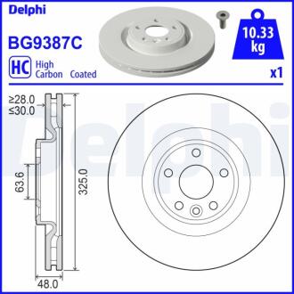 BG9387C Автозапчастина DELPHI підбір по vin на Brocar