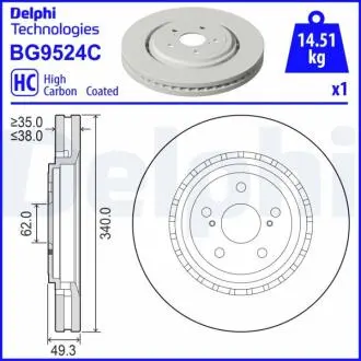 BG9524C Автозапчастина DELPHI підбір по vin на Brocar