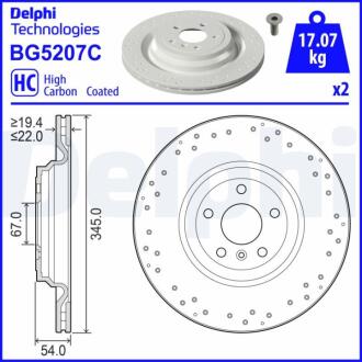 BG5207C Автозапчастина DELPHI підбір по vin на Brocar