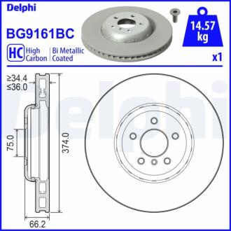 BG9161BC Автозапчастина DELPHI підбір по vin на Brocar