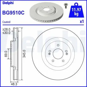 BG9510C Автозапчастина DELPHI подбор по vin на Brocar