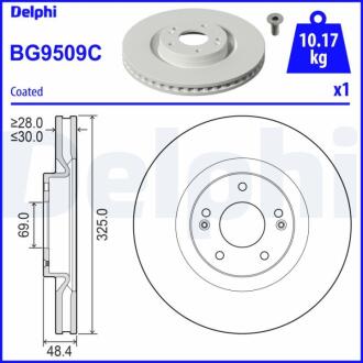 BG9509C Автозапчастина DELPHI підбір по vin на Brocar