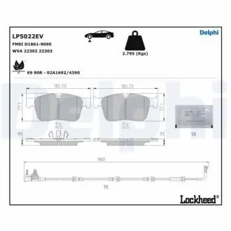 LP5022EV Автозапчастина DELPHI підбір по vin на Brocar