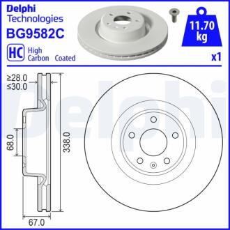 BG9582C Автозапчастина DELPHI підбір по vin на Brocar