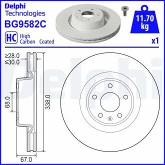BG9582C Автозапчастина DELPHI підбір по vin на Brocar