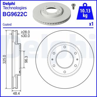 BG9622C Автозапчастина DELPHI підбір по vin на Brocar