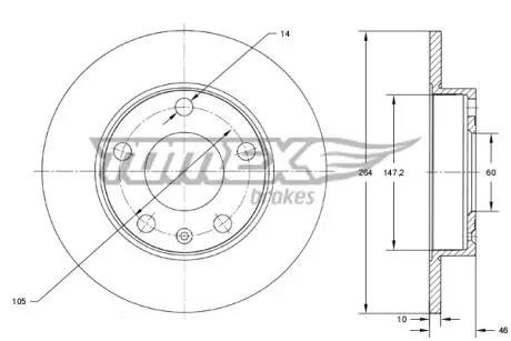 TX7372 Автозапчастина TOMEX подбор по vin на Brocar