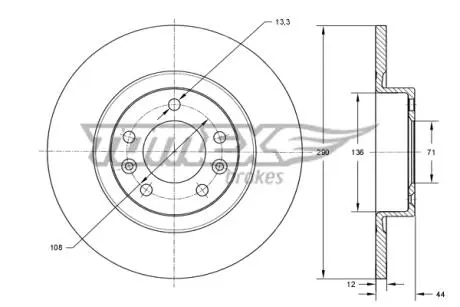 TX7368 Автозапчастина TOMEX підбір по vin на Brocar