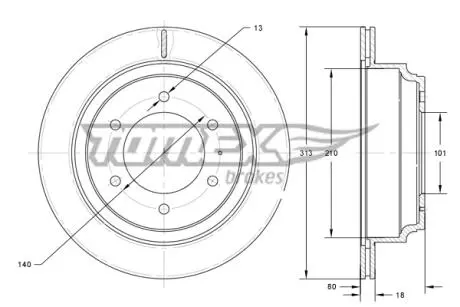 TX7370 Автозапчастина TOMEX подбор по vin на Brocar