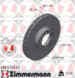 460455352 Автозапчастина ZIMMERMANN підбір по vin на Brocar