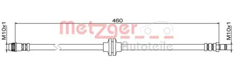 4111833 Гальмівний шланг METZGER підбір по vin на Brocar