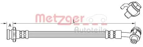 4111584 Гальмівний шланг METZGER підбір по vin на Brocar