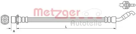 4111511 Гальмівний шланг METZGER підбір по vin на Brocar