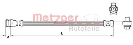 4111477 Гальмівний шланг METZGER підбір по vin на Brocar