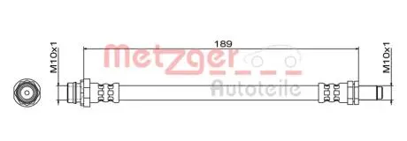 4111467 Гальмівний шланг METZGER подбор по vin на Brocar