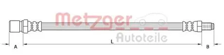 4110559 Гальмівний шланг METZGER підбір по vin на Brocar