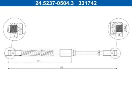24523705043 Автозапчастина ATE підбір по vin на Brocar