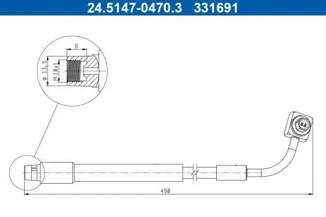 24514704703 Гальмівний шланг ATE підбір по vin на Brocar