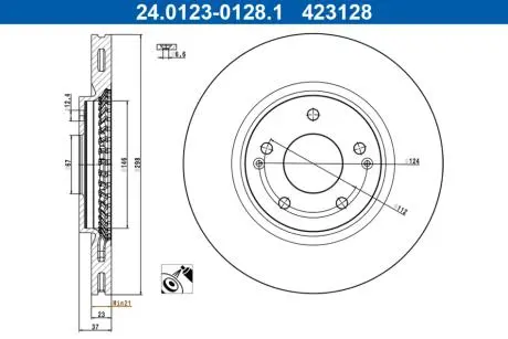 24012301281 Автозапчастина ATE підбір по vin на Brocar
