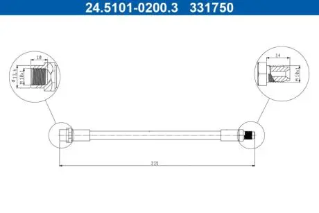 24510102003 Автозапчастина ATE підбір по vin на Brocar